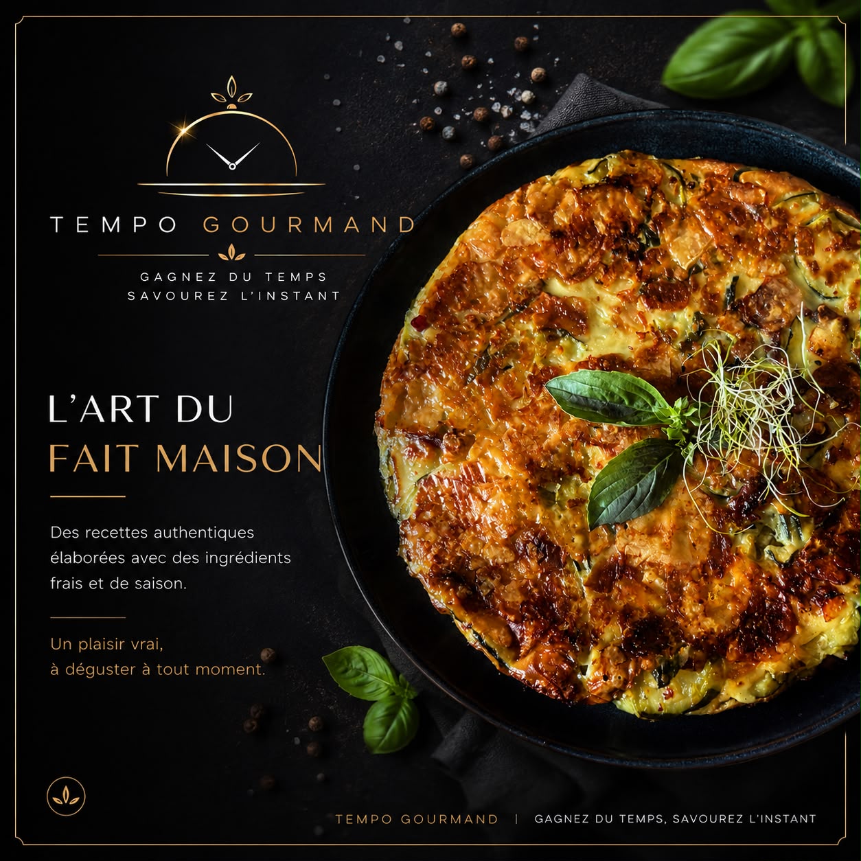Frittata aux courgettes, l'art du fait maison, Tempo Gourmand